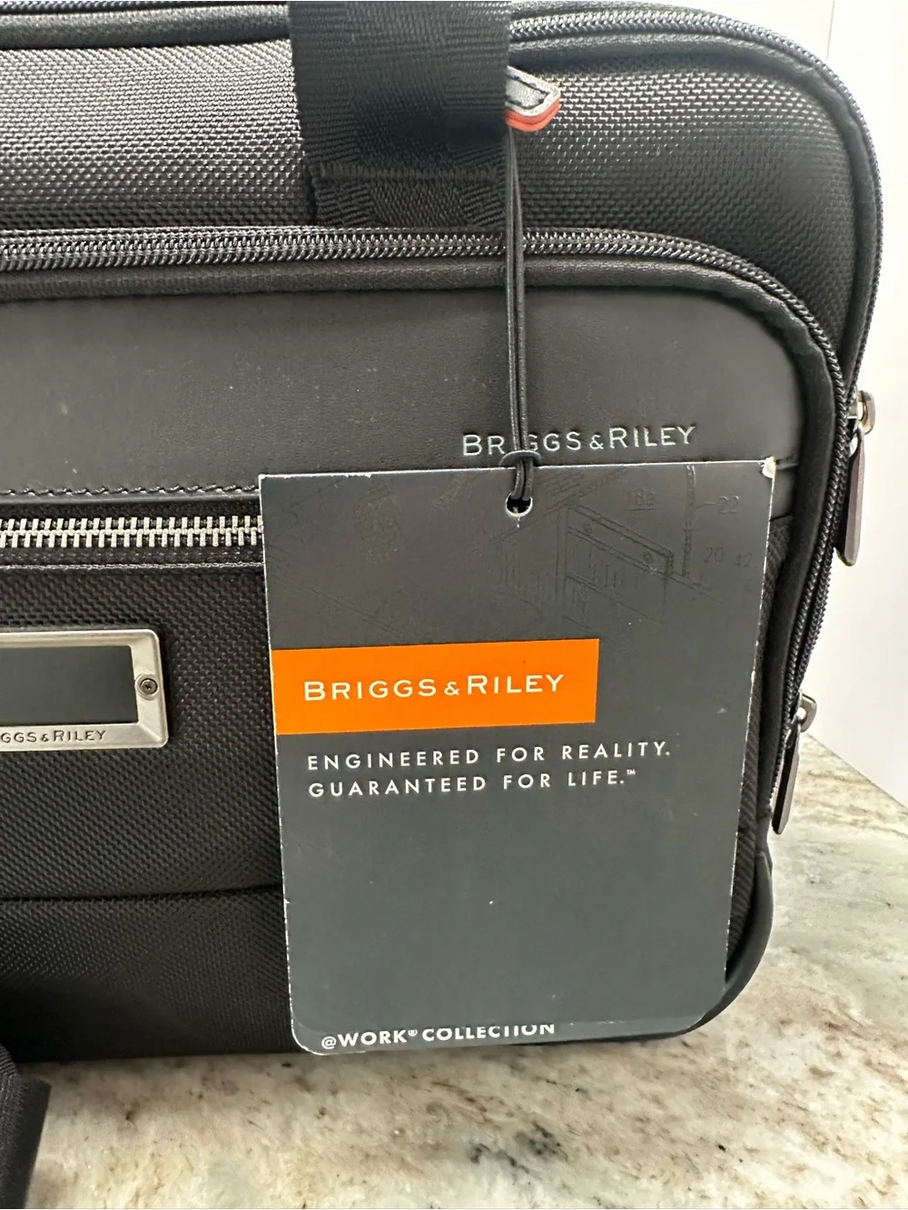 Briggs & Riley Black Men's Laptop Briefcase with Removable Strap